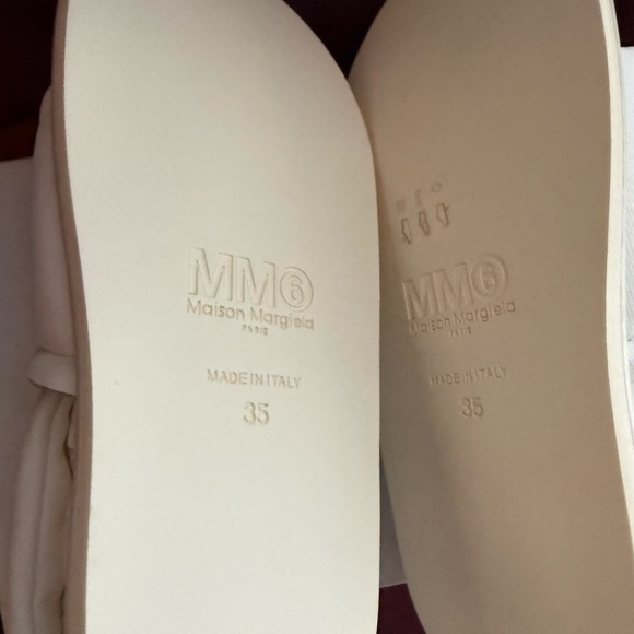 Maison Martin Margiela White Embossed Logo Slide Sandals EU35 - Picture 4 of 8